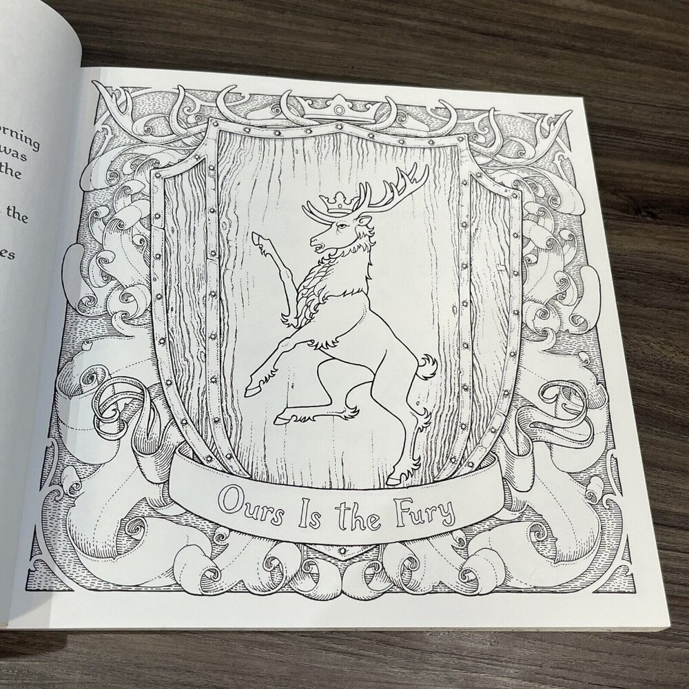 2015 The Official Game Of Thrones Coloring Book George R R Martin Clean Pages - Picture 13 of 16